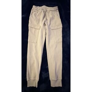 Original Use Men's Small Cargo Jogger Sweatpants Drawstring Khaki Streetwear